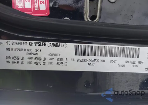 2014 Chrysler 300C z USA, uszkodzony, nr VIN 2C3CCAKT4EH105925